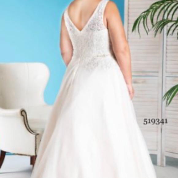 Abby Curvy Blush Bridal Gown - Picture 3 of 4